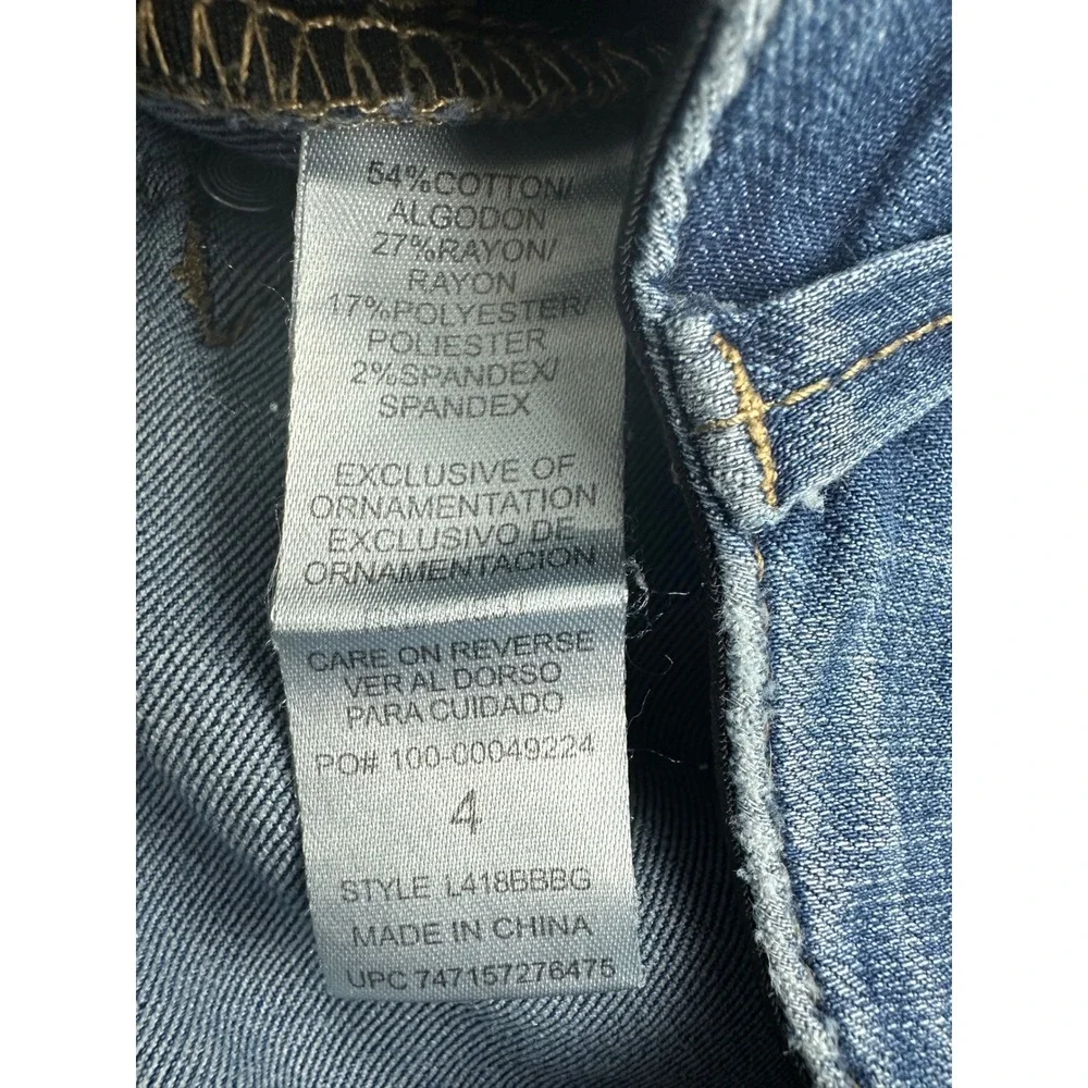 Wit & Wisdom Bermuda Shorts Womens 4 Blue Ab-solution Stretch Denim Knee Length